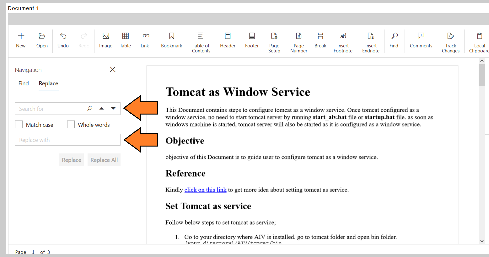 document widget