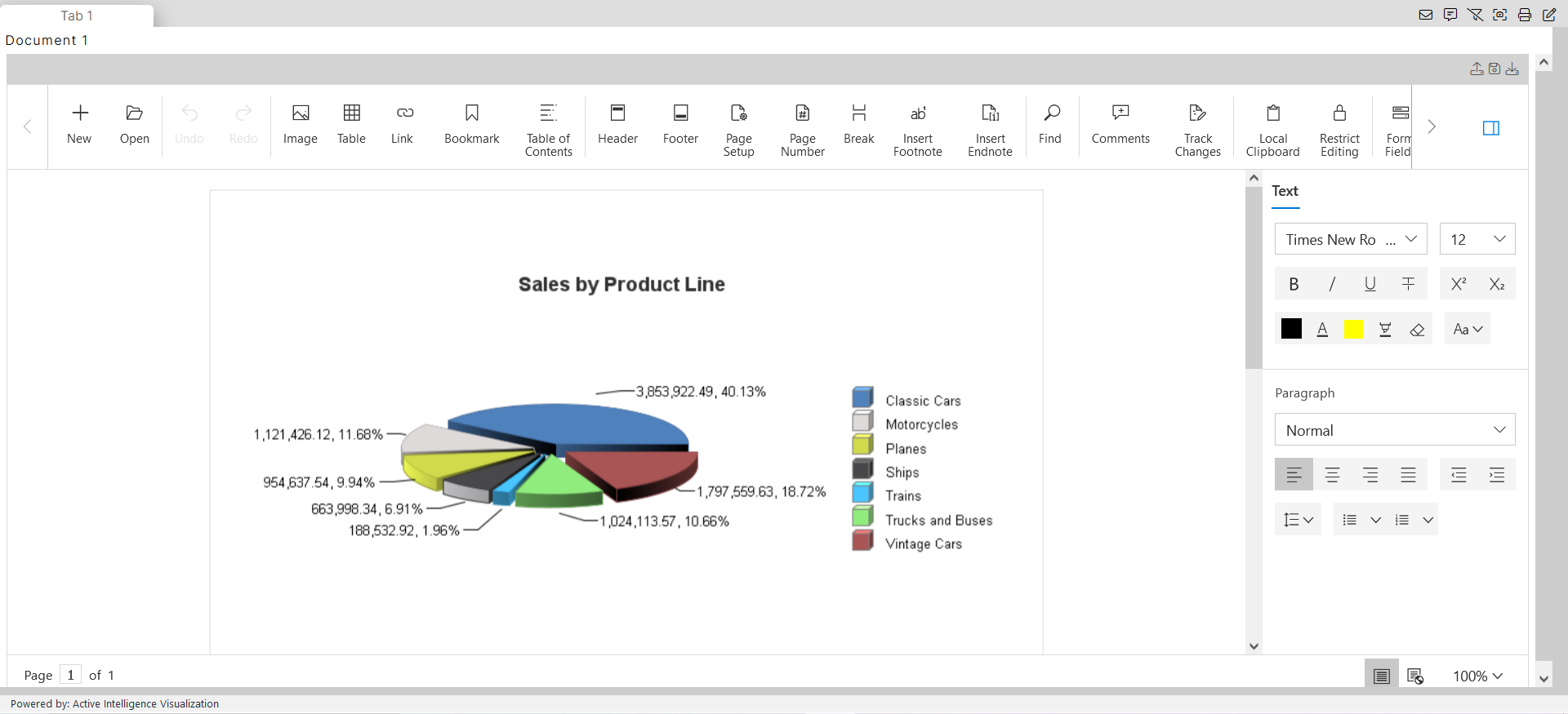 document widget